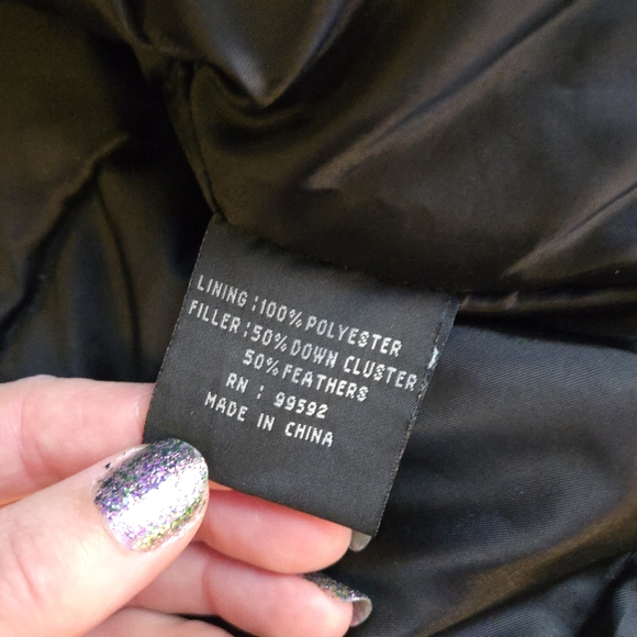 Perry Ellis Portfolio Black Insulated Leather Jacket Removeable Down Liner - Picture 6 of 16